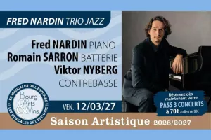 Concert de Bourg Arts et Vins : Fred Nardin, trio Jazz