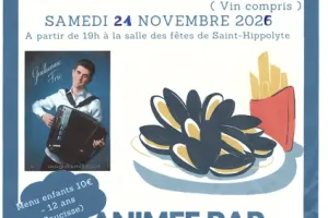 Soirée dansante "moules frites" animée par Guillaume Fric