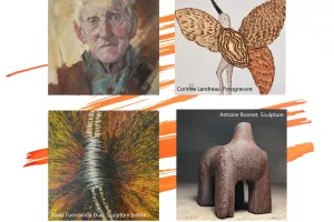 Exposition de peinture, sculpture, pyrogravure au Patio des Arts