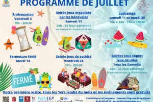 Leï Jougadou - Programme de juillet