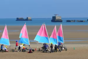 Championnat d'Europe de char à voile à Asnelles