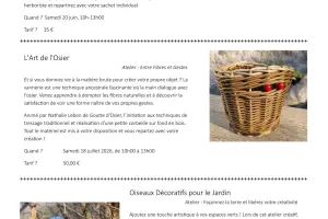 Atelier créatif chez Herbes de Menou : L'Alchimie des couleurs