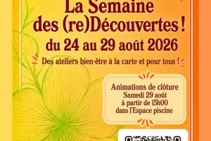 Animations de clôture de La Semaine des (re)Découvertes ! Samedi 29 août à partir de 15h00 📍Espace piscine de Cocottes & Colibri