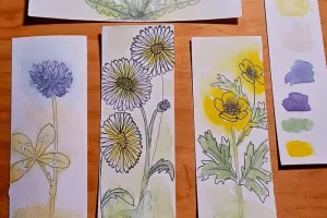 Encres végétales et illustration florale