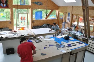 Visite de l'atelier des vitraux d'Art Lieby