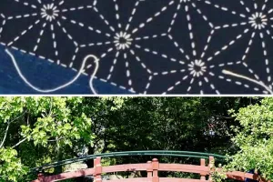 Sashiko dans le jardin japonais de l'Île de Versailles
