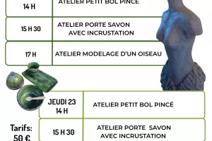 Ateliers céramique chez la souffleuse de verre
