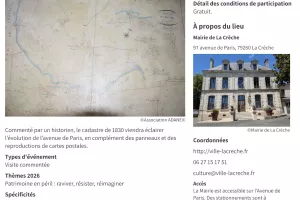 Journées du Patrimoine : Visite commentée cadastre de 1830 et cartes postales