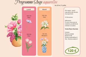 Stage Bouquet d’Aquarelles – 2 jours