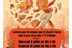 Lecture en extérieur pour les enfants : " Partir en livre"