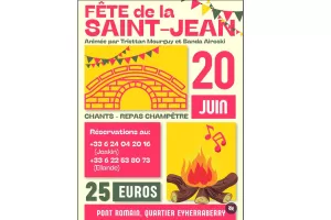 Fête de la Saint Jean : chants, repas champêtre animé et feu de la Saint-Jean