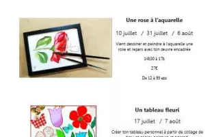 Une rose à l'aquarelle