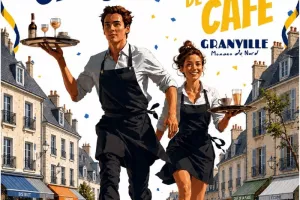 Course des garçons et serveuses de café