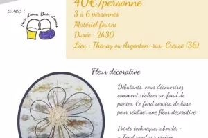 Atelier découverte vannerie: Fleur décorative