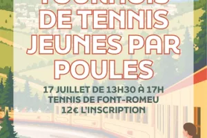 TOURNOI DE TENNIS JEUNES PAR POULES - VENDREDI 17 JUILLET