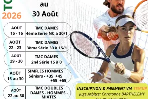 Tournoi de Tennis du TCVO Août 2026