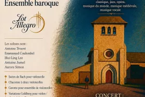 Festival de musique  au Prieuré de Laramière : concert de Bach par Lot Allegro