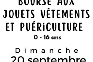 Bourse aux jouets, vêtements et puériculture