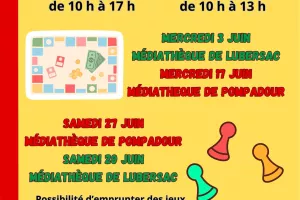 Ludothèque "case départ" à la médiathèque de Pompadour