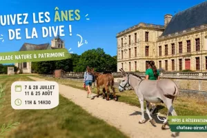 Balade dans les pas des ânes de la Dive ! au château d'Oiron